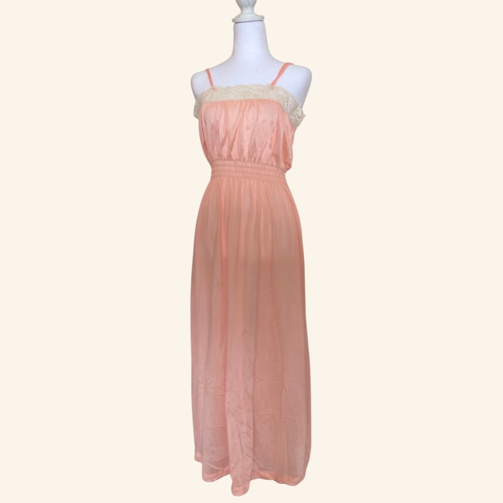 Vintage Slip Dress, Lace Detail, Size Small